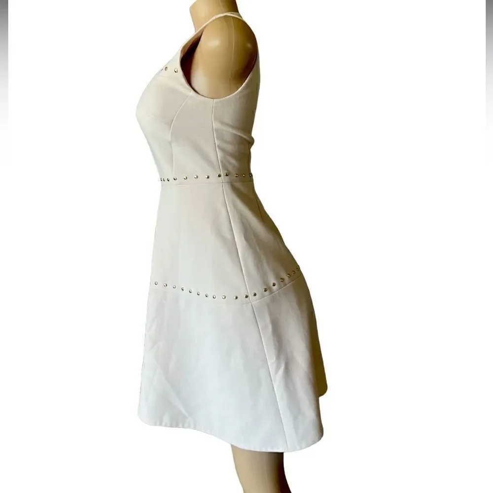 Kate spade  pale pink with gold studded dress A-line shape.